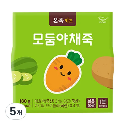 [ㅋㅍ]본죽 키즈 모둠 야채죽( 17,020원, 30% 할인)