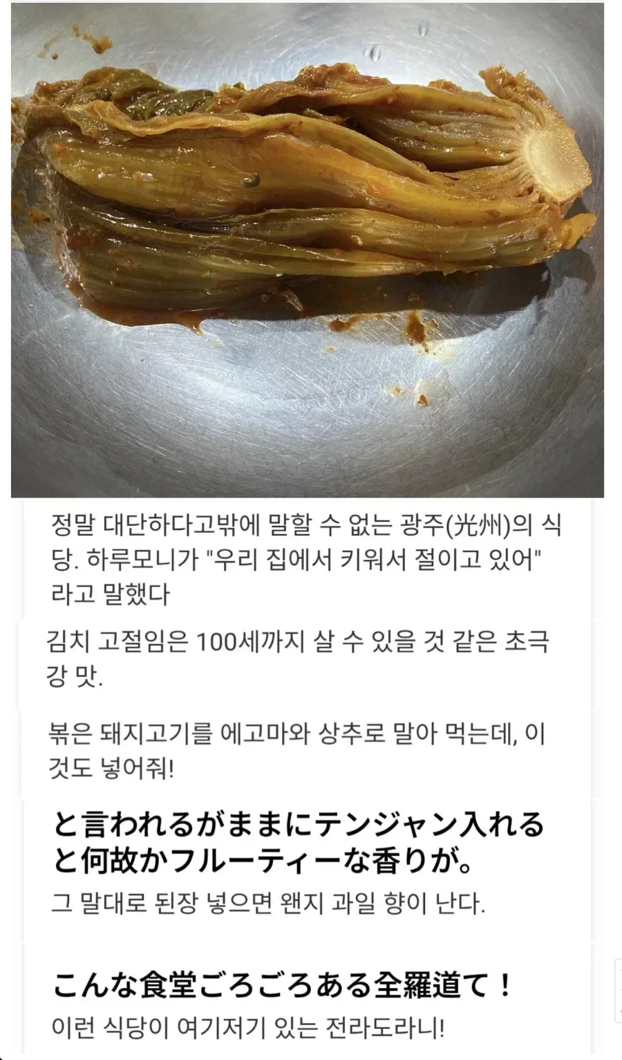 전라도 맛집을 경험해버린 일본인
