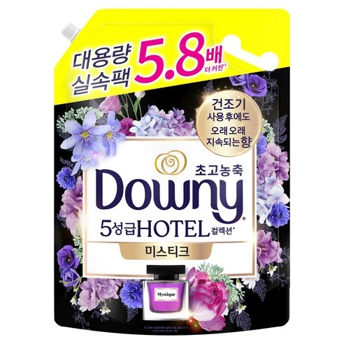 [ㅋㅍ]다우니 초고농축 호텔 컬렉션 섬유유연제 미스티크 리필, 4.1L, 1개, 4.1L × 1개( 18,900원, 12% 할인)
