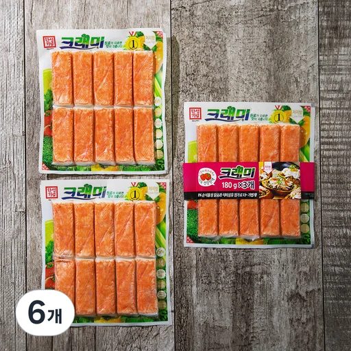 [ㅋㅍ]한성기업 크래미 맛살, 180g, 6개( 12,060원, 22% 할인)