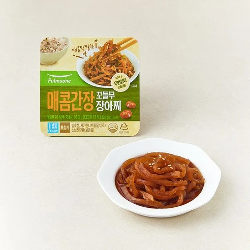 [ㅋㅍ]풀무원 매콤간장 꼬들무 장아찌, 220g, 1개, 220g × 1개( 3,520원, 21% 할인)