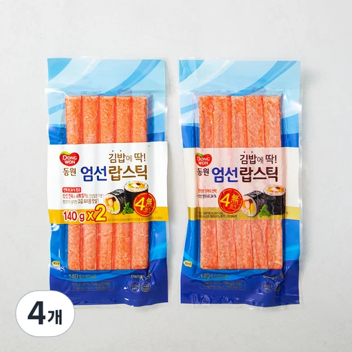 [ㅋㅍ]동원 엄선 랍스틱, 140g, 4개( 4,400원, 30% 할인)