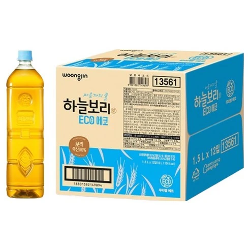 [ㅋㅍ]하늘보리 에코 무라벨, 1.5L, 12개, 1.5L × 12개( 11,990원, 23% 할인)