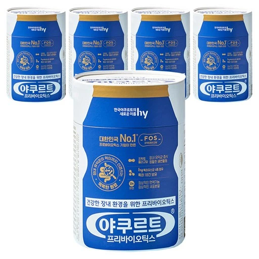 [ㅋㅍ]야쿠르트 에치와이 프리바이오틱스 30p, 120g, 5개( 42,500원, 43% 할인)