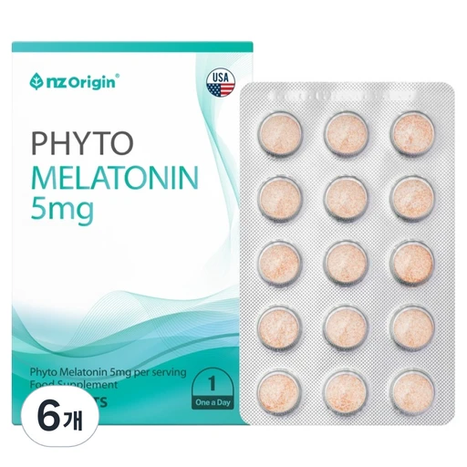 [ㅋㅍ]엔젯오리진 식물성 멜라토닌 5mg 30p, 21g, 6개( 48,080원, 35% 할인)