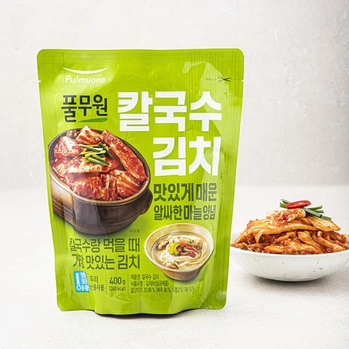 [ㅋㅍ]풀무원 칼국수 김치, 400g, 1개, 400g × 1개( 6,080원, 20% 할인)