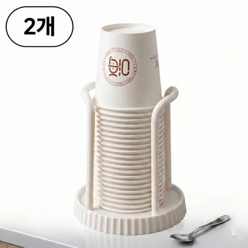 [ㅋㅍ]쏙쏙리빙 종이컵 디스펜서 정리대, 2개, 화이트( 1,100원, 69% 할인)
