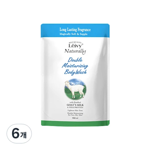 [ㅋㅍ]레이비 산양유 바디워시 리필, 900ml, 6개( 57,070원, 25% 할인)
