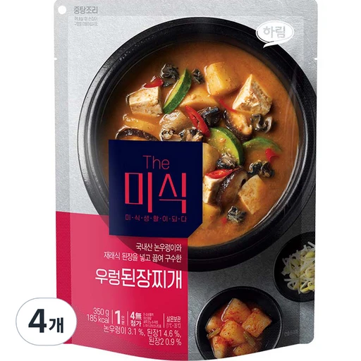 [ㅋㅍ]더미식 우렁 된장찌개, 350g, 4개( 11,960원, 22% 할인)