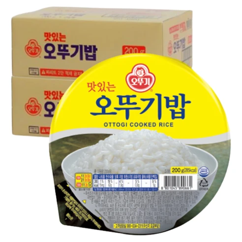 [ㅋㅍ]오뚜기 흰밥, 210g, 48개, 210g × 48개( 39,100원, 16% 할인)