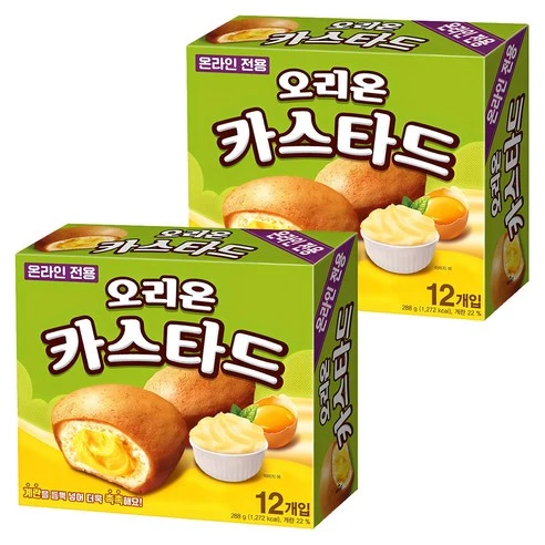 [ㅋㅍ]오리온 카스타드 12p, 288g, 2개, 288g × 2개( 4,500원, 40% 할인)