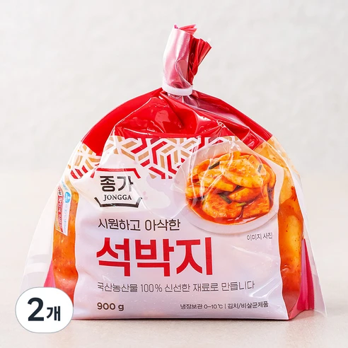[ㅋㅍ]대상 종가 석박지, 2개, 900g( 12,320원, 25% 할인)