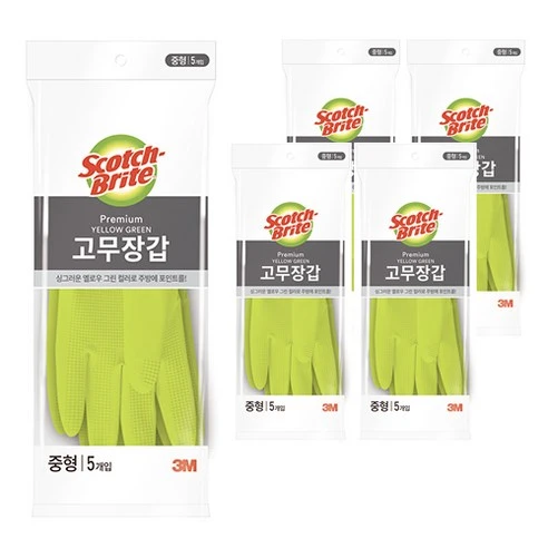 [ㅋㅍ]스카치브라이트 프리미엄 고무장갑 5개입( 8,990원, 45% 할인)