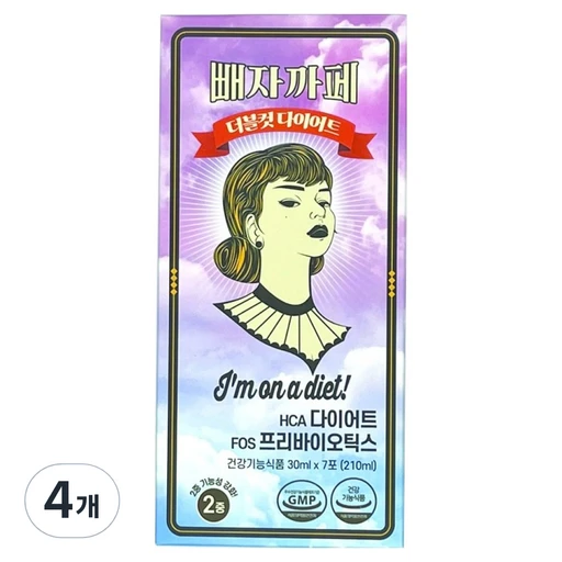 [ㅋㅍ]빼자까페 더블컷 다이어트 7p, 210ml, 4개( 35,400원, 20% 할인)