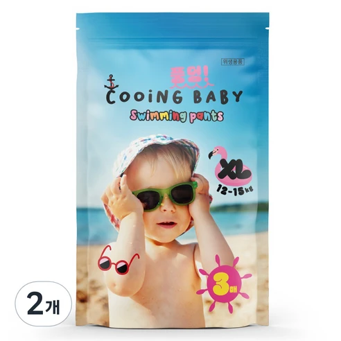 [ㅋㅍ]Cooing 쿠잉 풍덩 수영장 팬티 아동공용, 특대형(XL), 6매( 3,890원, 19% 할인)