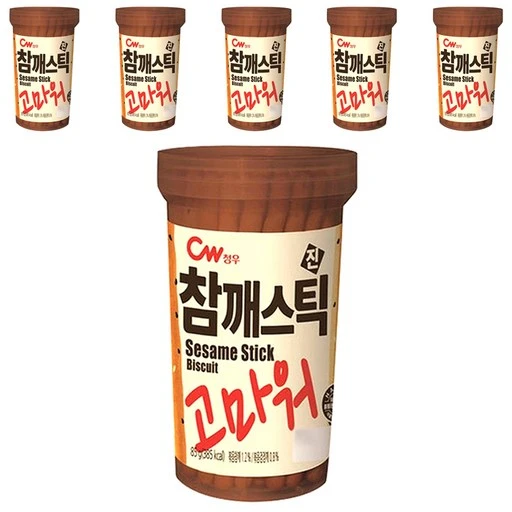 [ㅋㅍ]청우식품 참깨스틱 진, 85g, 6개( 5,340원, 23% 할인)
