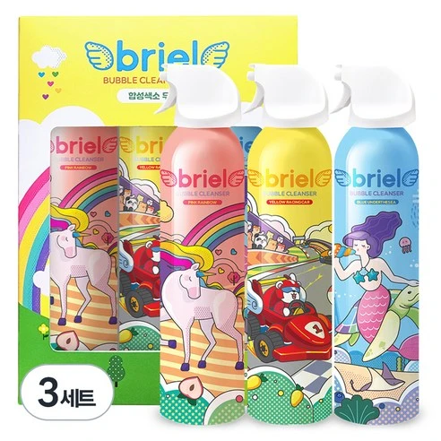 [ㅋㅍ]디보트브리엘 버블클렌저 핑크 레인보우 + 블루 언더더씨 + 옐로우 레이싱카 200ml 3종 세트, 3세트, 3세트( 35,070원, 18% 할인)