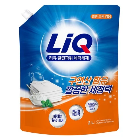 [ㅋㅍ]리큐 클린파워 액상세제 리필, 2L, 1개, 2L × 1개( 4,310원, 39% 할인)