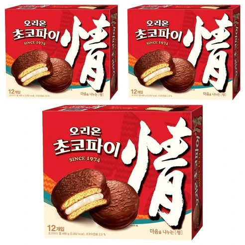 [ㅋㅍ]오리온초코파이 정, 468g, 3개, 468g × 3개( 9,900원, 10% 할인)