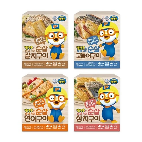 [ㅋㅍ][은하수산] 뽀로로와 함께 먹는 순살 생선구이 3종 SET( 33,900원, 29% 할인)