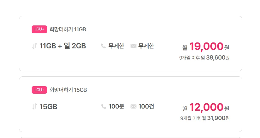 7개월 -> 9개월로 기간 연장된 알뜰폰 요금제 소식