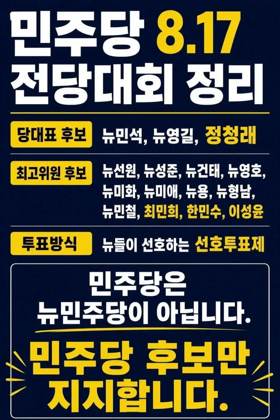 민주당 전당대회 정리짤