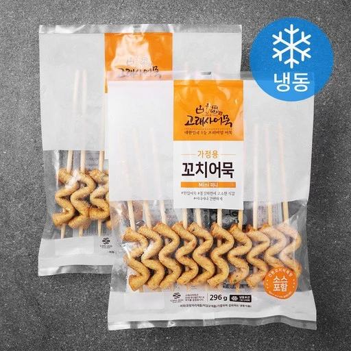 [ㅋㅍ]고래사어묵 가정용 꼬치어묵 밀가루 0% (냉동), 296g, 2개( 8,560원, 30% 할인)