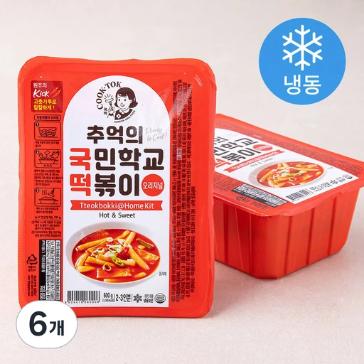 [ㅋㅍ]추억의국민학교떡볶이 오리지널 (냉동), 600g, 6개( 22,640원, 25% 할인)