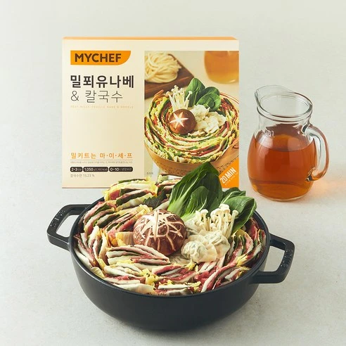[ㅋㅍ]MYCHEF 밀푀유나베 & 칼국수 밀키트 2~3인분, 1.05kg, 1개, 1.05kg × 1개( 13,230원, 26% 할인)