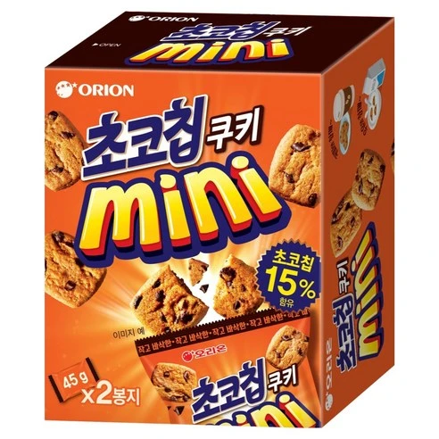 [ㅋㅍ]오리온 초코칩쿠키 미니, 90g, 1개, 90g × 1개( 1,620원, 61% 할인)