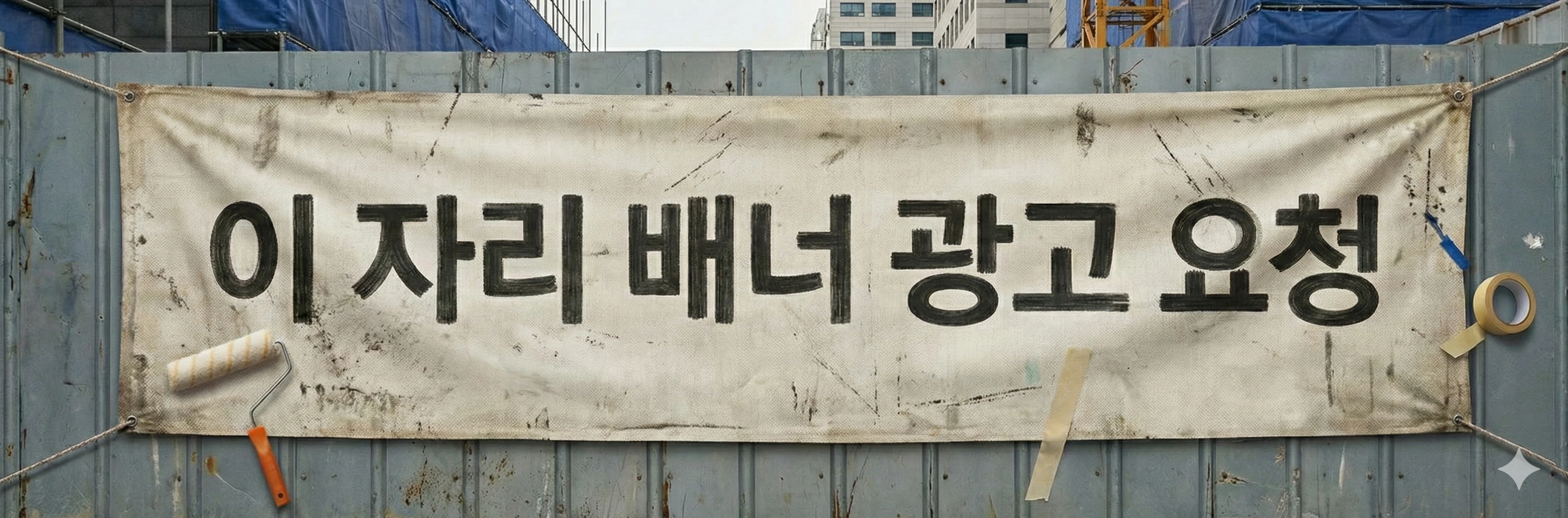 이 자리 배너 광고 요청 이미지