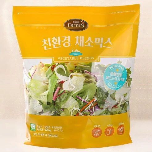 [ㅋㅍ]팜에이트 친환경 채소믹스, 500g, 1개, 500g × 1개( 5,990원, 14% 할인)