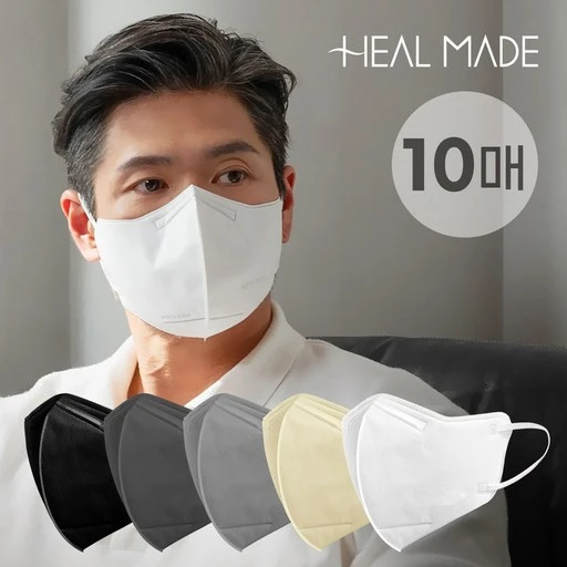 [ㅋㅍ]KF94 힐메이드 마스크 빅사이즈 특대형 새부리형 개별포장 10매입( 4,500원, 22% 할인)