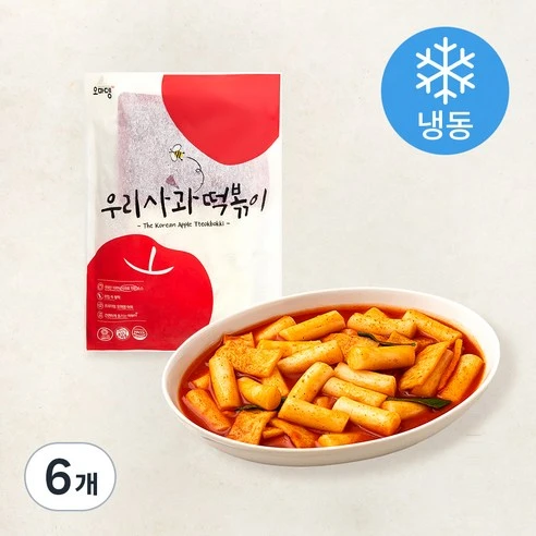 [ㅋㅍ]오마뎅 우리사과 떡볶이 (냉동), 462g, 6개, 462g × 6개( 20,700원, 39% 할인)