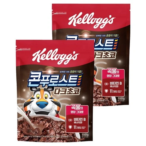 [ㅋㅍ]콘푸로스트 다크초코 시리얼, 550g, 2개, 550g × 2개( 7,760원, 31% 할인)