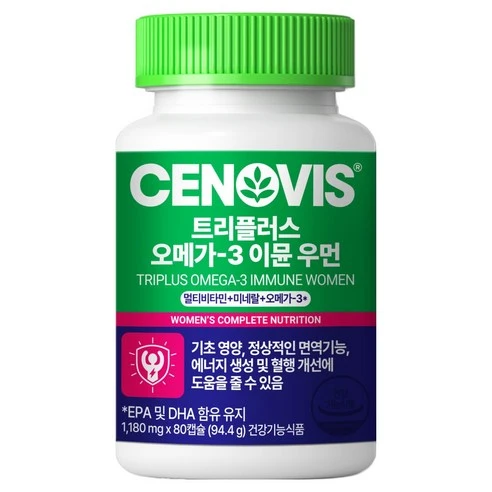 [ㅋㅍ]세노비스 New 트리플러스 오메가3 이뮨 우먼 멀티비타민, 80정, 1개, 80정 × 1개( 20,850원, 13% 할인)