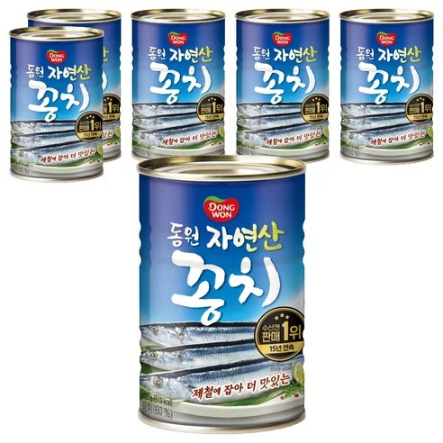 [ㅋㅍ]동원 꽁치 통조림, 300g, 6개, 300g × 6개( 16,950원, 10% 할인)