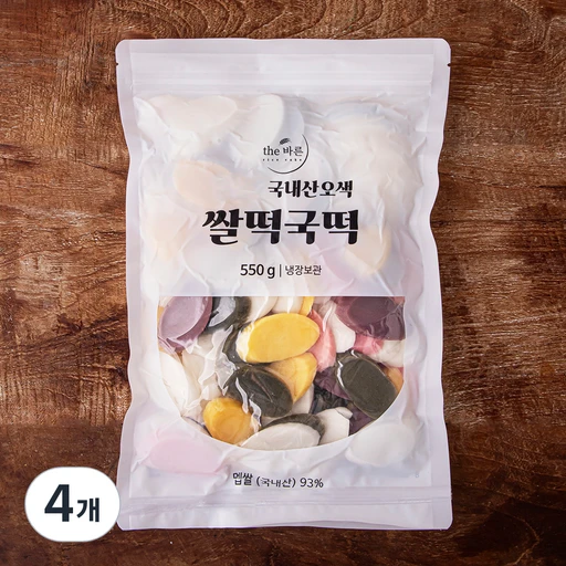 [ㅋㅍ]국내산 오색 쌀떡국떡, 550g, 4개( 19,830원, 34% 할인)