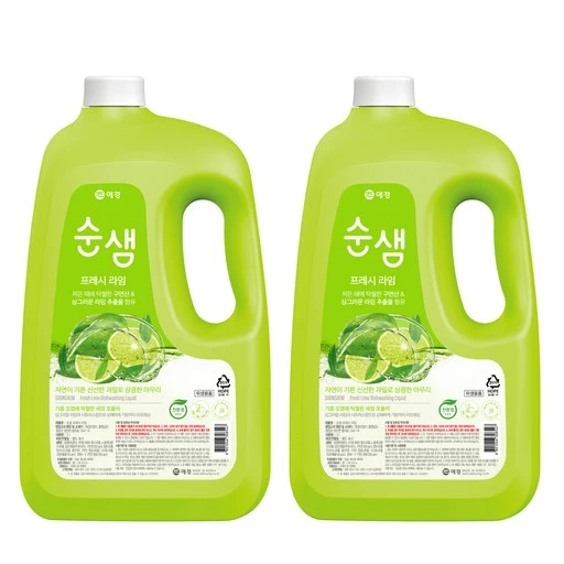 [ㅋㅍ]순샘 프레시 라임 주방세제, 3L, 2개( 8,620원, 30% 할인)