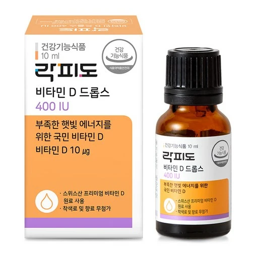 [ㅋㅍ]락피도 비타민D 드롭스 400IU, 10ml, 1개( 6,900원, 33% 할인)