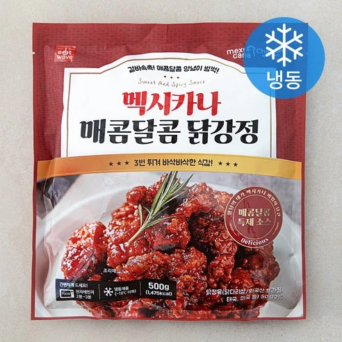 [ㅋㅍ]멕시카나 매콤달콤 닭강정 (냉동), 500g, 1개, 500g × 1개( 6,980원, 19% 할인)