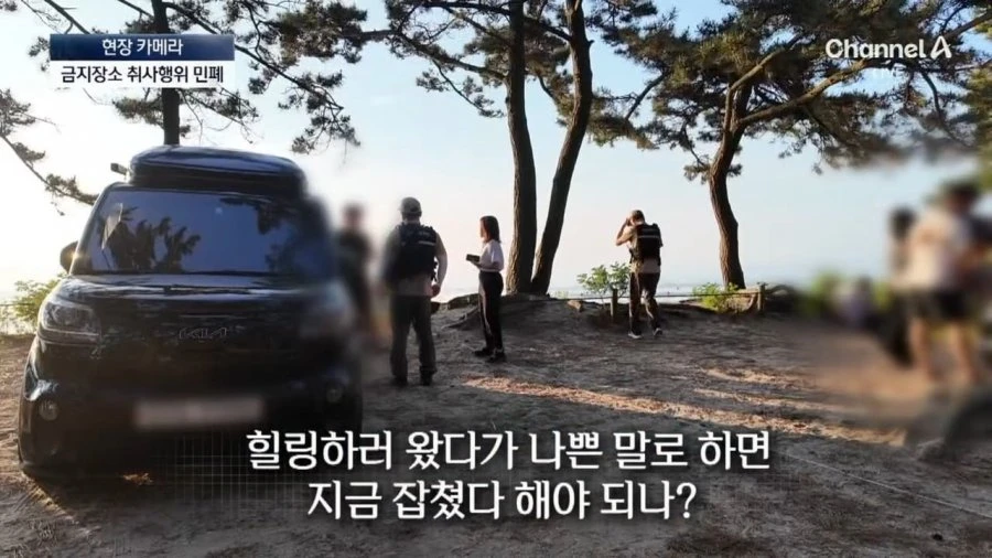 캠핑 금지구역서 걸리자 불지르고 싶다는 사람.jpg