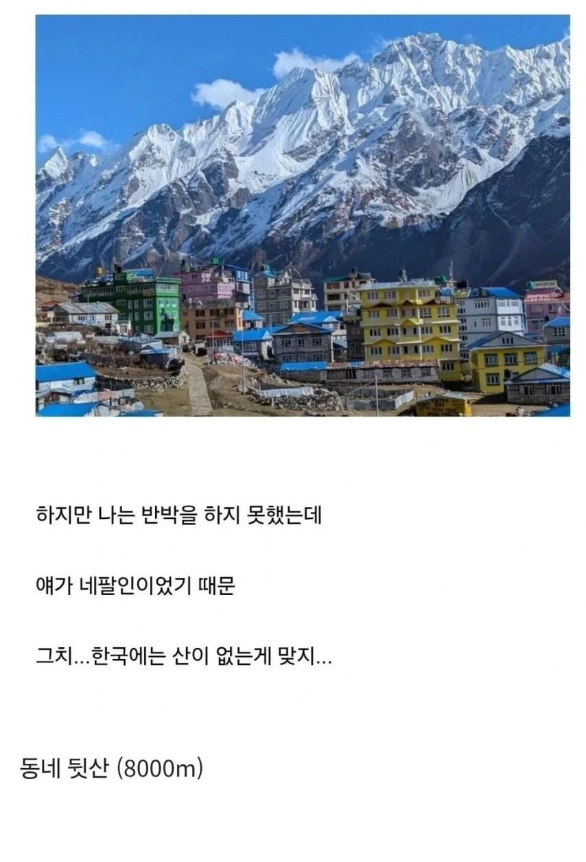 친구한테 한국은 산이 없어서 좋겠다라는 말을 들었다.jpg