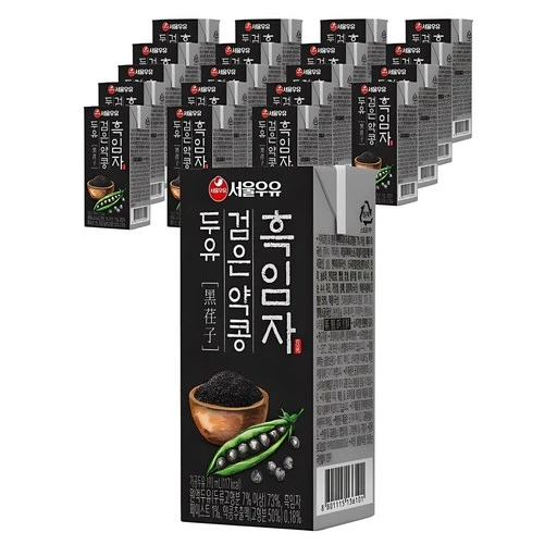 [ㅋㅍ]서울우유 흑임자 검은 약콩 두유, 190ml, 20개( 9,080원, 41% 할인)