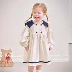 [ㅋㅍ]몰리멜리 여아용 늘 예쁜 마린 카라 더블 원피스( 13,900원, 48% 할인)