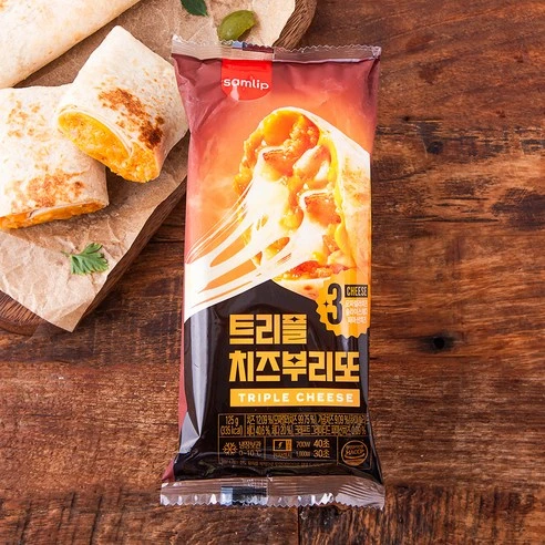 [ㅋㅍ]삼립 트리플 치즈 부리또, 125g, 1개( 3,290원, 27% 할인)