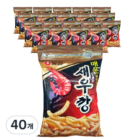 [ㅋㅍ]새우깡 매운맛, 90g, 40개, 90g × 40개( 35,600원, 12% 할인)