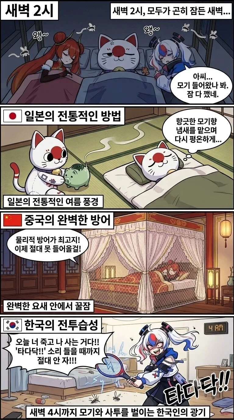 한중일의 모기 대처법