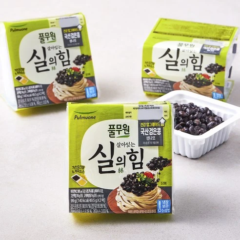 [ㅋㅍ]풀무원 살아있는 실의힘 검은콩 생나또, 49.5g, 8개입, 1개( 7,840원, 24% 할인)