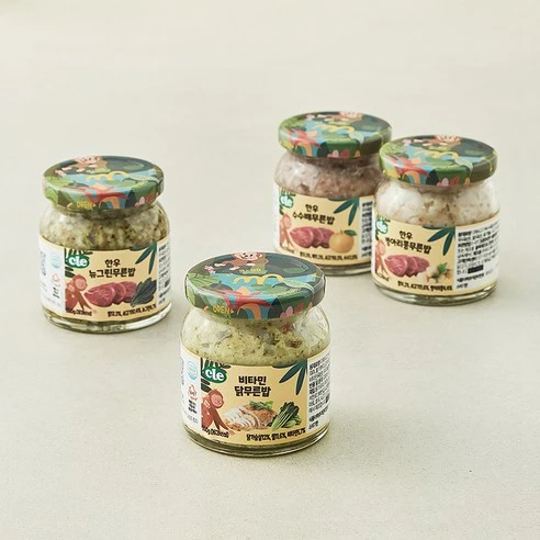 [ㅋㅍ]cle 후기 12~14개월 프로틴 이유식 무른밥 200g x 4종 세트, 800g, 1세트( 22,500원, 11% 할인)